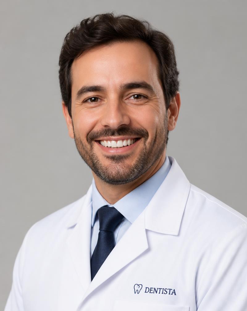 Retrato profissional de Dr. Rafael Martins, especialista em implantodontia